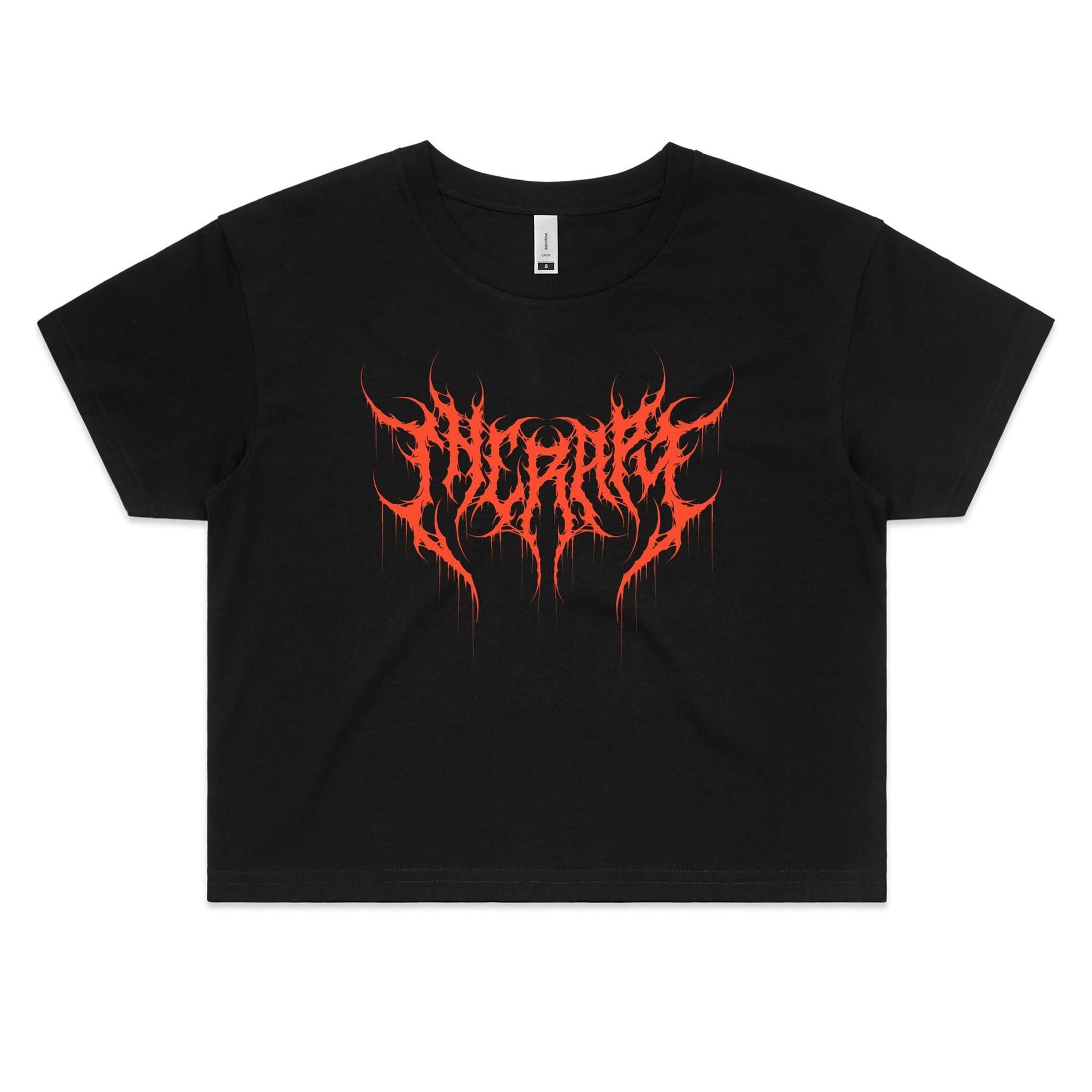 EAT THE ATTITUDE - Women's Crop Tee - Full Throttle Therapy